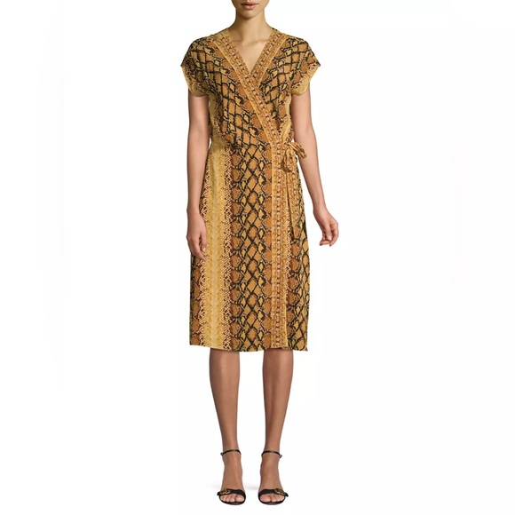 🎈3/$25🎈EUC Joie Bethwyn Snakeskin Wrap Dress - Picture 2 of 10
